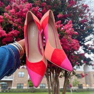 Colorful Print Michael Shannon Heels